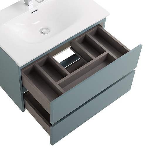 BelBagno Тумба с раковиной Kraft 39-70 подвесная Голубой матовый с раковиной BB-8099-3-70 – фотография-6